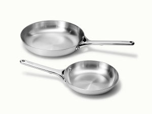 Fry Pan Duo - Stainless Steel - Ecomm on White